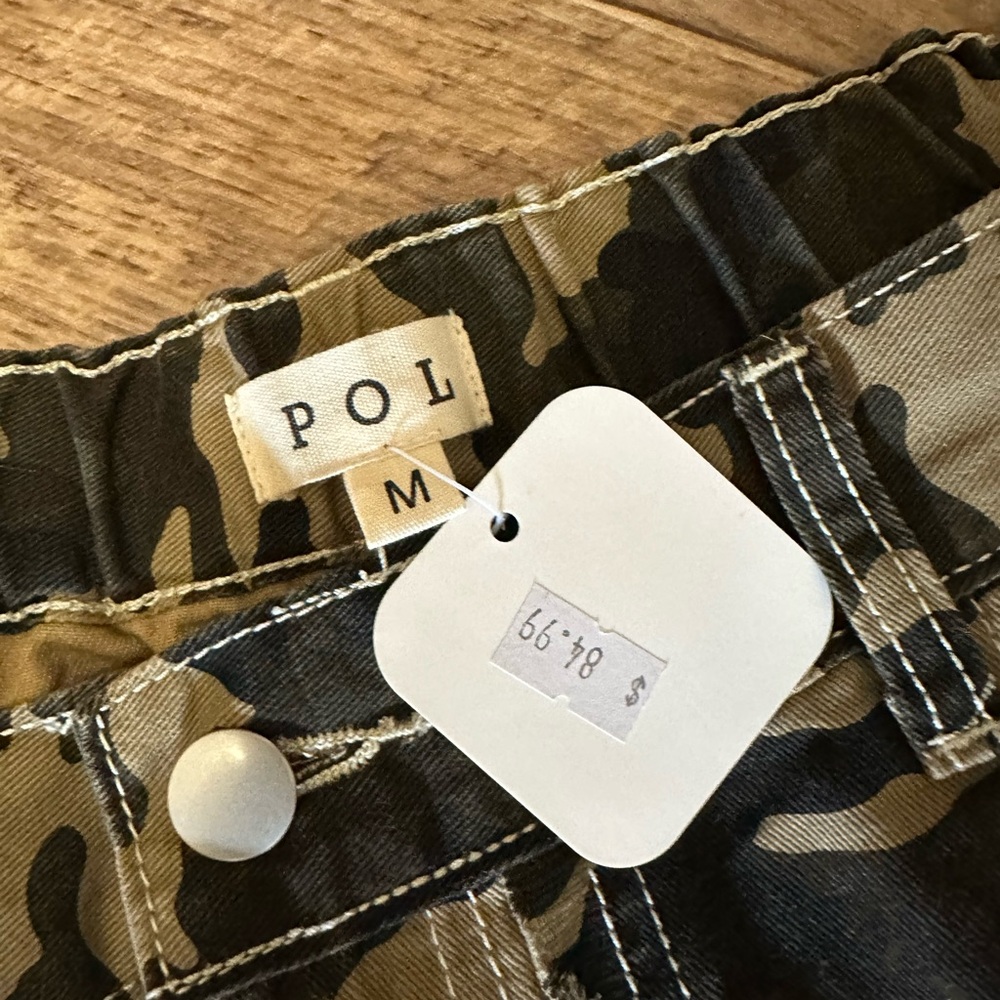 POL Camouflage Pants with Button Detail - Picture 2 of 3